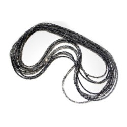 Collana multifilo con cristalli Swarovski  argento