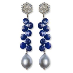 ORECCHINI CON PERLE DI ACQUA DOLCE E LAPISLAZZULI