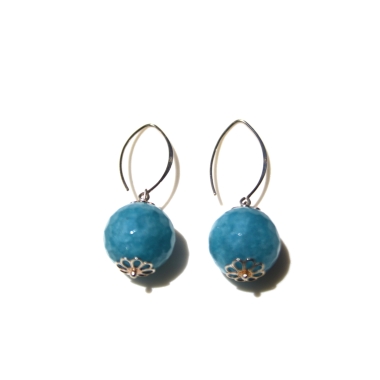 Orecchini con angelite e argento 925. Monachella in argento 925