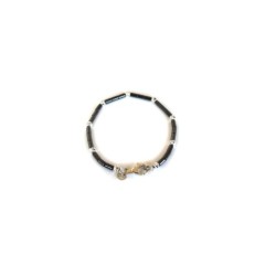 Bracciale in ematite naturale e argento 925.